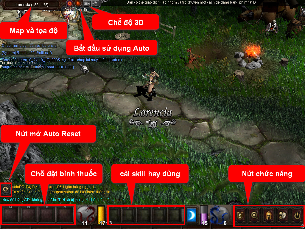 Chức năng chính của Game MU Bạch Kim